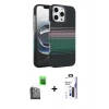MARSİLYAN™- iPhone 16 Pro Max Kılıf Doruk Serisi - Siyah Bilvis 3X AR Hayalet Cam Ekran Koruyucu + Raze Metal Kamera Lens - SH
