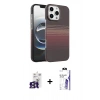 MARSİLYAN™- iPhone 16 Pro Max Kılıf Doruk Serisi - Siyah Bilvis 3X AR HD Cam Ekran Koruyucu + Bilvis Titan Kamera Lens - TMGI