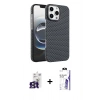 MARSİLYAN™- iPhone 16 Pro Max Kılıf Doruk Serisi - Siyah Bilvis 3X AR HD Cam Ekran Koruyucu + Bilvis Titan Kamera Lens - TMGI