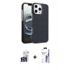 MARSİLYAN™- iPhone 16 Pro Max Kılıf Doruk Serisi - Siyah Bilvis 3X AR HD Cam Ekran Koruyucu + Bilvis Titan Kamera Lens - TMGI