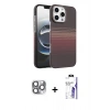 MARSİLYAN™- iPhone 16 Pro Max Kılıf Doruk Serisi - Siyah Bilvis 3X AR HD Cam Ekran Koruyucu + Pers Alüminyum Kamera Lens - GI