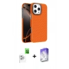 MARSİLYAN™- iPhone 16 Pro Max Kılıf Doruk Serisi - Siyah Bilvis 5in1 3D Magic Cam Ekran Koruyucu + Raze Metal Kamera Lens - BZ