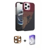 MARSİLYAN™- iPhone 16 Pro Max Kılıf Doruk Serisi - Siyah Bilvis 5in1 3D Magic Cam Ekran Koruyucu + Pers Alüminyum Kamera Lens - CLTM