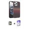 MARSİLYAN™- iPhone 16 Pro Max Kılıf Doruk Serisi - Siyah Bilvis 5in1 3D Magic Cam Ekran Koruyucu + PVD Metal Kamera Lens - GD
