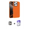 MARSİLYAN™- iPhone 16 Pro Max Kılıf Doruk Serisi - Siyah Bilvis 5in1 3D Magic Cam Ekran Koruyucu + PVD Metal Kamera Lens - GD
