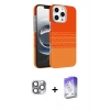 MARSİLYAN™- iPhone 16 Pro Max Kılıf Doruk Serisi - Siyah Bilvis 5in1 3D Magic Cam Ekran Koruyucu + Pers Alüminyum Kamera Lens - GI