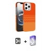 MARSİLYAN™- iPhone 16 Pro Max Kılıf Doruk Serisi - Siyah Bilvis 5in1 3D Magic Cam Ekran Koruyucu + PVD Metal Kamera Lens - GS