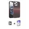 MARSİLYAN™- iPhone 16 Pro Max Kılıf Doruk Serisi - Siyah Bilvis 5in1 3D Magic Cam Ekran Koruyucu + PVD Metal Kamera Lens - GS