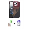 MARSİLYAN™- iPhone 16 Pro Max Kılıf Doruk Serisi - Siyah Bilvis 5in1 3D Magic Cam Ekran Koruyucu + Raze Metal Kamera Lens - NLGY