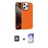MARSİLYAN™- iPhone 16 Pro Max Kılıf Doruk Serisi - Siyah Bilvis 5in1 3D Magic Cam Ekran Koruyucu + PVD Metal Kamera Lens - SH