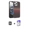 MARSİLYAN™- iPhone 16 Pro Max Kılıf Doruk Serisi - Siyah Bilvis 5in1 3D Magic Cam Ekran Koruyucu + PVD Metal Kamera Lens - SH