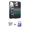 MARSİLYAN™- iPhone 16 Pro Max Kılıf Doruk Serisi - Siyah Bilvis 5in1 5D Magic Hayalet Cam Ekran Koruyucu + Pers Alüminyum Kamera Lens - GS