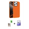 MARSİLYAN™- iPhone 16 Pro Max Kılıf Doruk Serisi - Siyah Bilvis 5in1 5D Magic Hayalet Cam Ekran Koruyucu + Natural Grey Raze Metal Kamera Lens