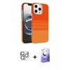 MARSİLYAN™- iPhone 16 Pro Max Kılıf Doruk Serisi - Siyah Bilvis 5in1 5D Magic Hayalet Cam Ekran Koruyucu + Pers Alüminyum Kamera Lens - GS