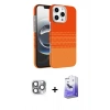 MARSİLYAN™- iPhone 16 Pro Max Kılıf Doruk Serisi - Siyah Bilvis 5in1 5D Magic Hayalet Cam Ekran Koruyucu + Pers Alüminyum Kamera Lens - GI