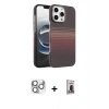 MARSİLYAN™- iPhone 16 Pro Max Kılıf Doruk Serisi - Siyah Bilvis Hayalet Cam Ekran Koruyucu + Pers Alüminyum Kamera Lens - GS