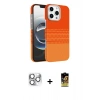 MARSİLYAN™- iPhone 16 Pro Max Kılıf Doruk Serisi - Siyah Buffer Cam Ekran Koruyucu + Pers Alüminyum Kamera Lens - GS