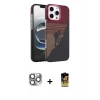 MARSİLYAN™- iPhone 16 Pro Max Kılıf Doruk Serisi - Siyah Buffer Cam Ekran Koruyucu + Pers Alüminyum Kamera Lens - GI