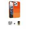 MARSİLYAN™- iPhone 16 Pro Max Kılıf Doruk Serisi - Siyah Buffer Cam Ekran Koruyucu + Pers Alüminyum Kamera Lens - GI