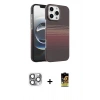MARSİLYAN™- iPhone 16 Pro Max Kılıf Doruk Serisi - Siyah Buffer Cam Ekran Koruyucu + Pers Alüminyum Kamera Lens - GI