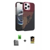 MARSİLYAN™- iPhone 16 Pro Max Kılıf Doruk Serisi - Siyah Buffer Cam Ekran Koruyucu + Raze Metal Kamera Lens - SH