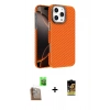 MARSİLYAN™- iPhone 16 Pro Max Kılıf Doruk Serisi - Siyah Buffer Cam Ekran Koruyucu + Raze Metal Kamera Lens - CLTM