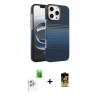 MARSİLYAN™- iPhone 16 Pro Max Kılıf Doruk Serisi - Siyah Buffer Cam Ekran Koruyucu + Raze Metal Kamera Lens - BZ