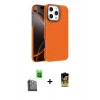 MARSİLYAN™- iPhone 16 Pro Max Kılıf Doruk Serisi - Siyah Buffer Cam Ekran Koruyucu + Raze Metal Kamera Lens - SH