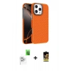 MARSİLYAN™- iPhone 16 Pro Max Kılıf Doruk Serisi - Siyah Buffer Cam Ekran Koruyucu + Raze Metal Kamera Lens - BZ