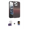 MARSİLYAN™- iPhone 16 Pro Max Kılıf Doruk Serisi - Siyah Buffer Hayalet Cam Ekran Koruyucu + Bilvis Titan Kamera Lens - SH