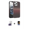 MARSİLYAN™- iPhone 16 Pro Max Kılıf Doruk Serisi - Siyah Buffer Hayalet Cam Ekran Koruyucu + Bilvis Titan Kamera Lens - TMGI