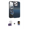 MARSİLYAN™- iPhone 16 Pro Max Kılıf Doruk Serisi - Siyah Buffer Hayalet Cam Ekran Koruyucu + Bilvis Titan Kamera Lens - SH