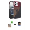 MARSİLYAN™- iPhone 16 Pro Max Kılıf Doruk Serisi - Siyah Buffer Hayalet Cam Ekran Koruyucu + Raze Metal Kamera Lens - CLTM