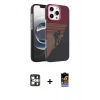 MARSİLYAN™- iPhone 16 Pro Max Kılıf Doruk Serisi - Siyah Buffer Hayalet Cam Ekran Koruyucu + PVD Metal Kamera Lens - GS