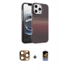 MARSİLYAN™- iPhone 16 Pro Max Kılıf Doruk Serisi - Siyah Buffer Hayalet Cam Ekran Koruyucu + Pers Alüminyum Kamera Lens - CLTM