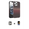 MARSİLYAN™- iPhone 16 Pro Max Kılıf Doruk Serisi - Siyah Buffer Hayalet Cam Ekran Koruyucu + PVD Metal Kamera Lens - GD