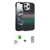 MARSİLYAN™- iPhone 16 Pro Max Kılıf Doruk Serisi - Siyah Joko Magic 5D Cam + Raze Metal Kamera Lens - BZ