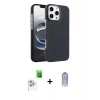 MARSİLYAN™- iPhone 16 Pro Max Kılıf Doruk Serisi - Siyah Joko Magic 5D Cam + Raze Metal Kamera Lens - BZ