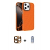 MARSİLYAN™- iPhone 16 Pro Max Kılıf Doruk Serisi - Siyah Joko Magic 5D Cam + Pers Alüminyum Kamera Lens - CLTM