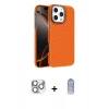 MARSİLYAN™- iPhone 16 Pro Max Kılıf Doruk Serisi - Siyah Joko Magic 5D Cam + Pers Alüminyum Kamera Lens - GS