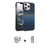MARSİLYAN™- iPhone 16 Pro Max Kılıf Doruk Serisi - Siyah Joko Magic 5D Cam + Pers Alüminyum Kamera Lens - GS