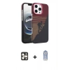 MARSİLYAN™- iPhone 16 Pro Max Kılıf Doruk Serisi - Siyah Joko Magic 5D Cam + PVD Metal Kamera Lens - GD