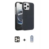 MARSİLYAN™- iPhone 16 Pro Max Kılıf Doruk Serisi - Siyah Joko Magic 5D Cam + PVD Metal Kamera Lens - GD