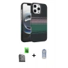 MARSİLYAN™- iPhone 16 Pro Max Kılıf Doruk Serisi - Siyah Joko Magic 5D Cam + Raze Metal Kamera Lens - SH