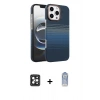 MARSİLYAN™- iPhone 16 Pro Max Kılıf Doruk Serisi - Siyah Joko Magic 5D Cam + PVD Metal Kamera Lens - SH