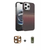 MARSİLYAN™- iPhone 16 Pro Max Kılıf Doruk Serisi - Siyah Joko Magic 5D Hayalet Cam + Pers Alüminyum Kamera Lens - CLTM