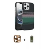 MARSİLYAN™- iPhone 16 Pro Max Kılıf Doruk Serisi - Siyah Joko Magic 5D Hayalet Cam + Pers Alüminyum Kamera Lens - CLTM