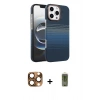 MARSİLYAN™- iPhone 16 Pro Max Kılıf Doruk Serisi - Siyah Joko Magic 5D Hayalet Cam + Pers Alüminyum Kamera Lens - CLTM