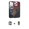 MARSİLYAN™- iPhone 16 Pro Max Kılıf Doruk Serisi - Siyah Joko Magic 5D Hayalet Cam + PVD Metal Kamera Lens - GD