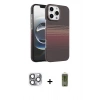MARSİLYAN™- iPhone 16 Pro Max Kılıf Doruk Serisi - Siyah Joko Magic 5D Hayalet Cam + Pers Alüminyum Kamera Lens - GI